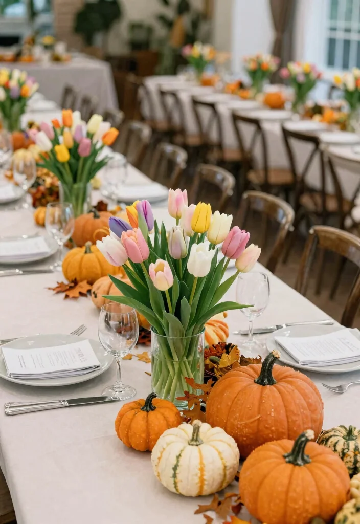 16 Wedding Table Layout Ideas That Make Hosting Easy - 15. Seasonal Touches for Each Table 1