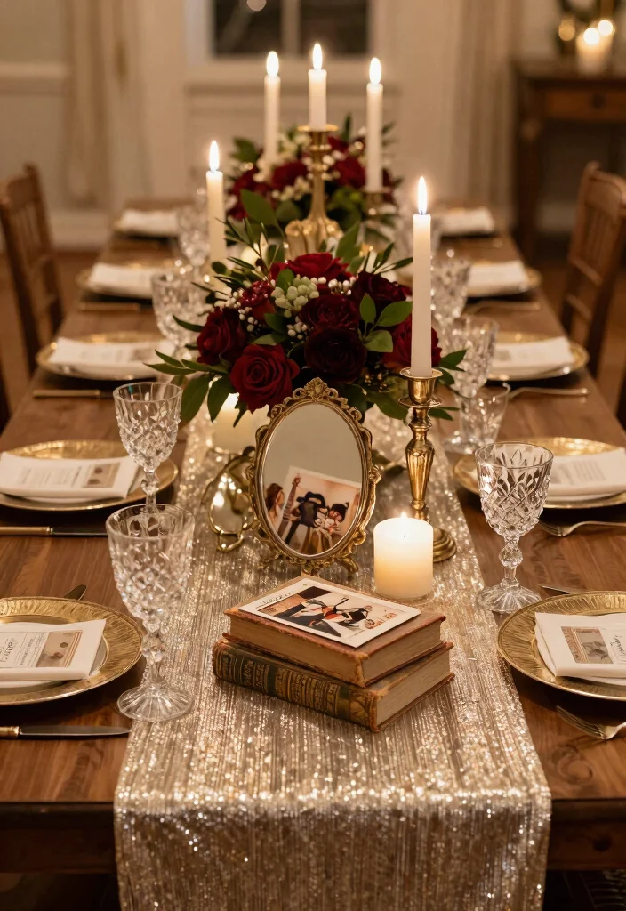 16 Wedding Table Layout Ideas That Make Hosting Easy - 5. Vintage Glam with Crystal Accents 1