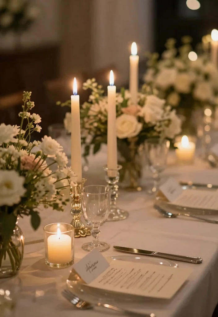 16 Wedding Table Layout Ideas That Make Hosting Easy - 7. Romantic Candlelit Settings 1