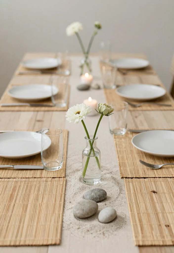 16 Wedding Table Layouts Ideas That Flow Beautifully - 3. Minimalist Zen 1