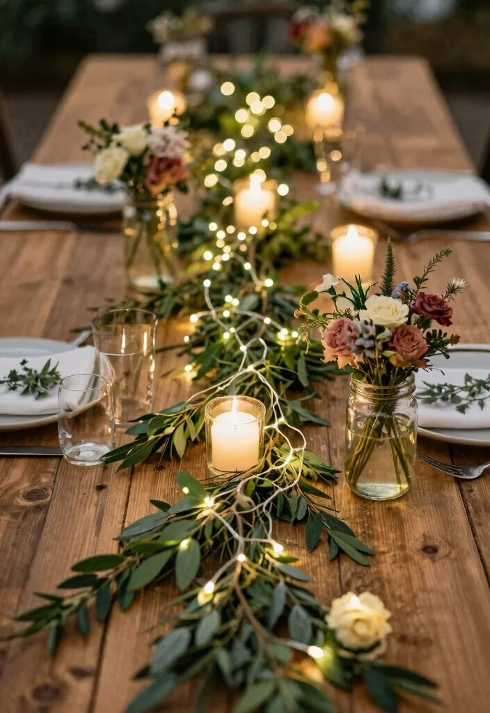 16 Wedding Table Lights Ideas That Sparkle Beautifully - 1. Eco-Friendly Fairy Lights 1