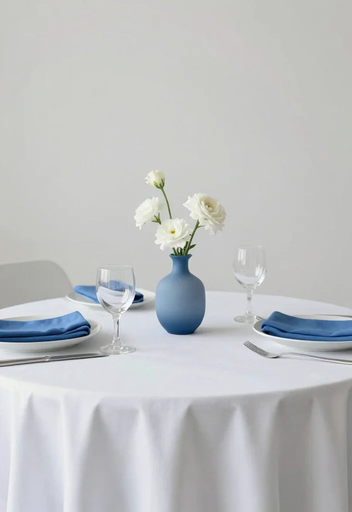 16 Wedding Table Settings Blue Ideas With Calm Elegance - 11. Minimalist Coastal 1
