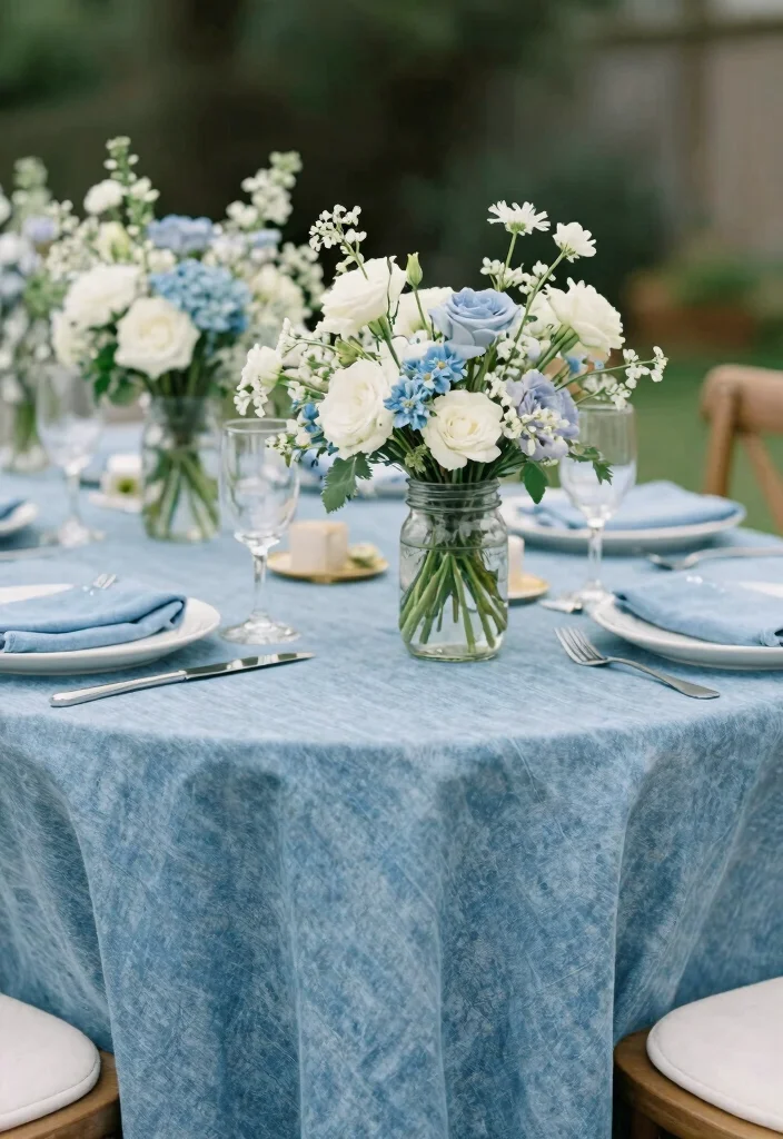 16 Wedding Table Settings Blue Ideas With Calm Elegance - 13. Soft Denim Touch 1
