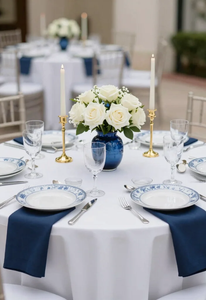 16 Wedding Table Settings Blue Ideas With Calm Elegance - 7. Classic Blue & White 1