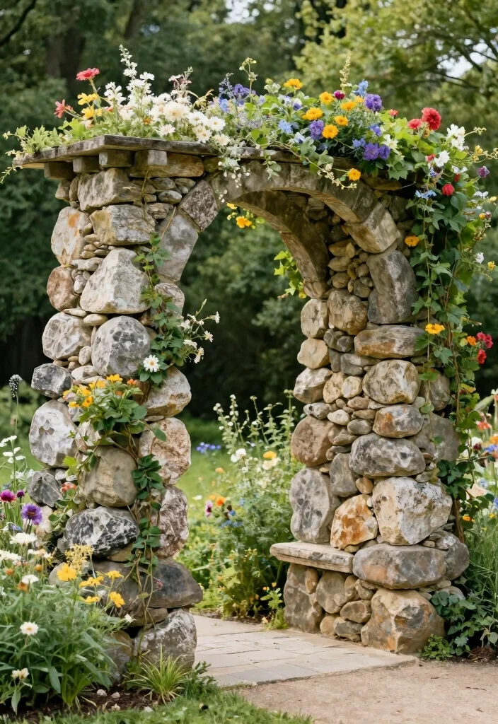 17 Arbor Decorations Wedding Ideas for a Dreamy Backdrop 42 17 Arbor Decorations Wedding Ideas for a Dreamy Backdrop - 12. Natural Stone Arbors 1