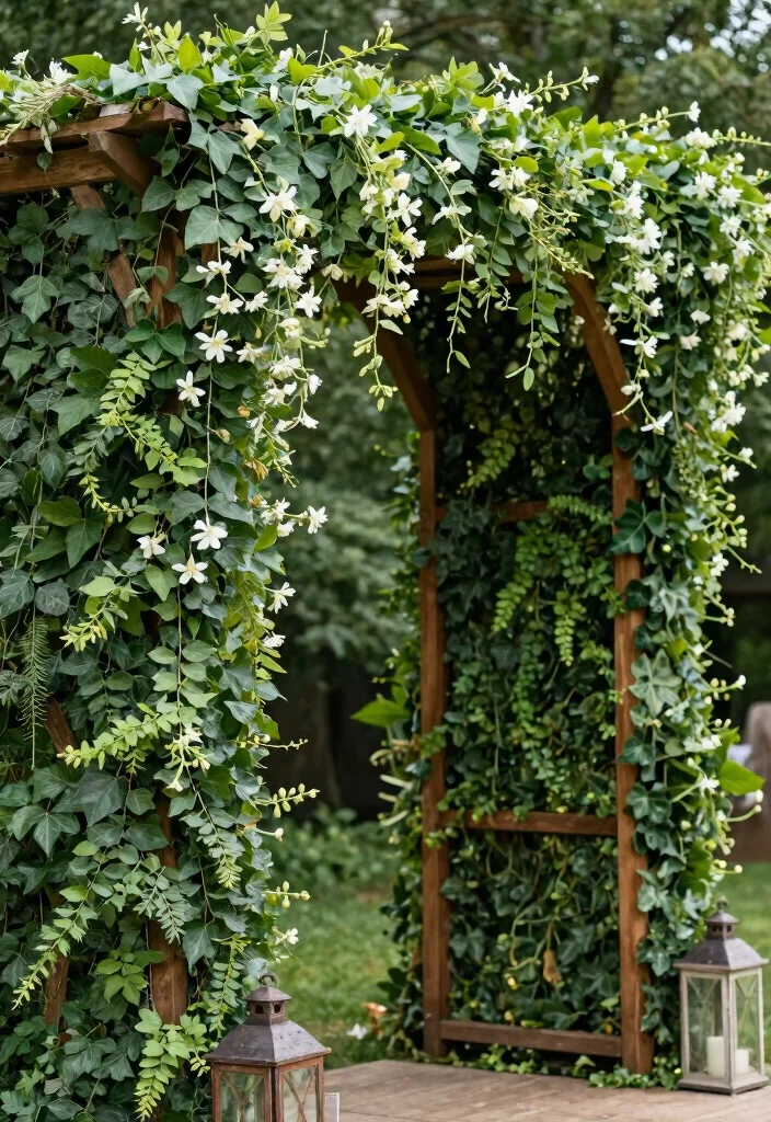 17 Arbor Decorations Wedding Ideas for a Dreamy Backdrop 13 17 Arbor Decorations Wedding Ideas for a Dreamy Backdrop - 3. Greenery-Draped Arbors 1