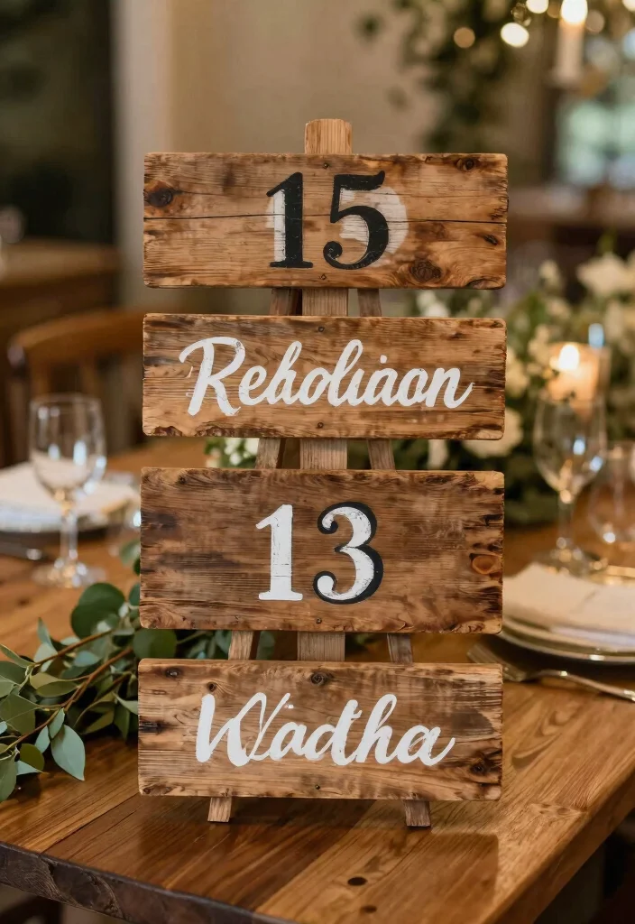 17 Boho Wedding Table Decor Ideas With Free Spirited Vibes - 12. Unique Signage 1