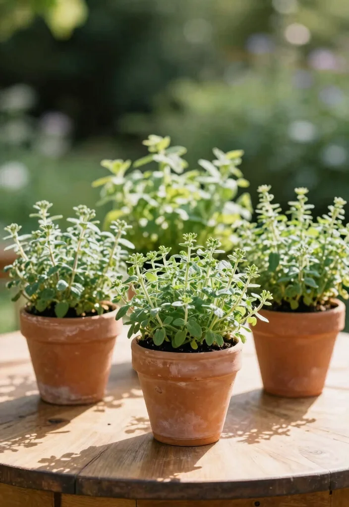 17 Garden Wedding Table Ideas With Natural Beauty - 6. Herb Centerpieces 1