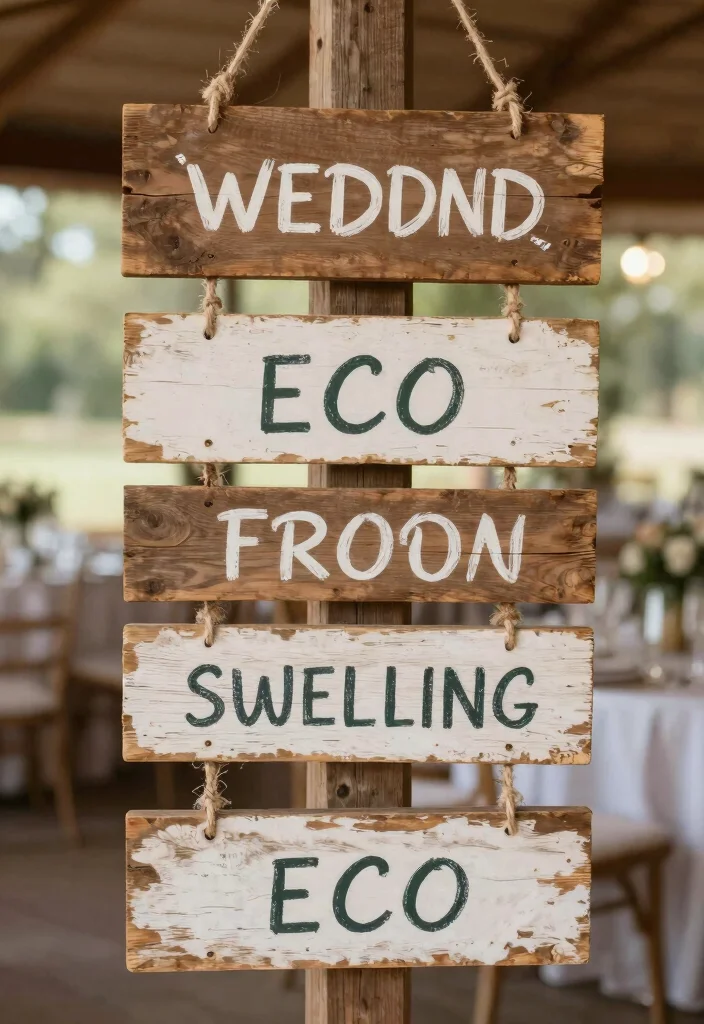 17 Indoor Wedding Reception Decorations Indian Ideas That Shine - 15. Eco-Friendly Signage 1