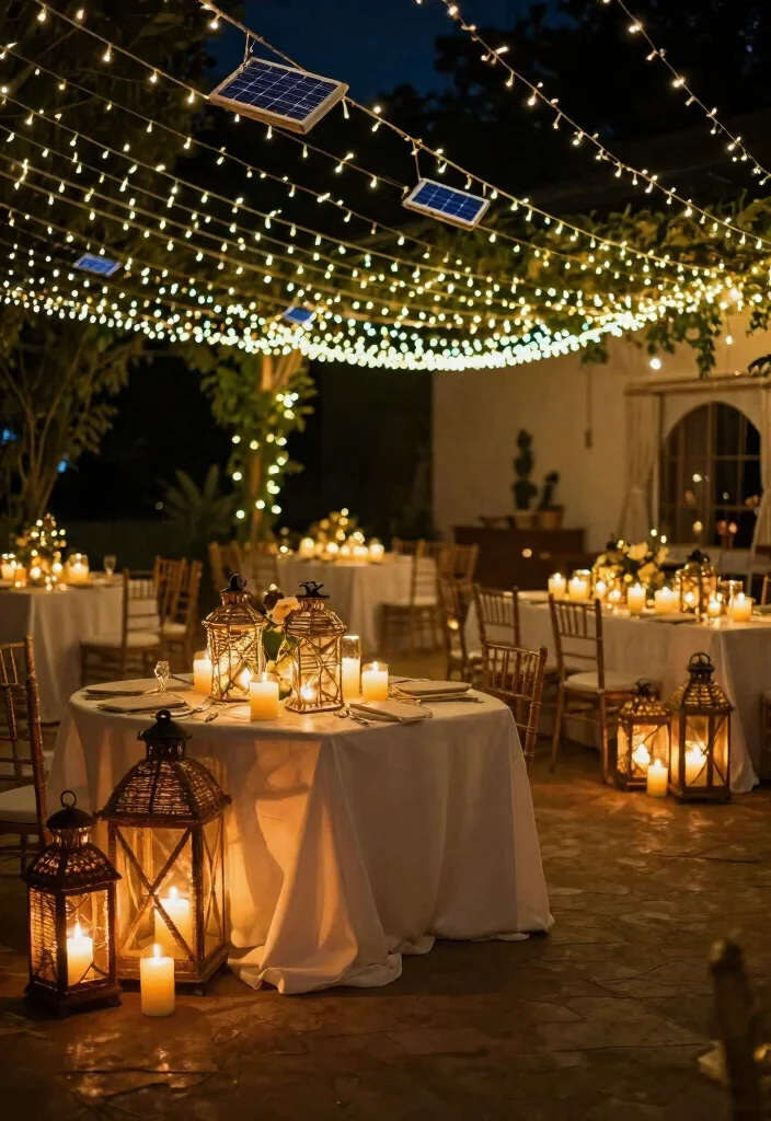 17 Indoor Wedding Reception Decorations Indian Ideas That Shine - 4. Eco-Conscious Lighting Solutions 1