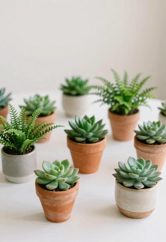 17 Minimal Wedding Table Decor Ideas That Feel Effortless - 10. Potted Plants as Decor 1