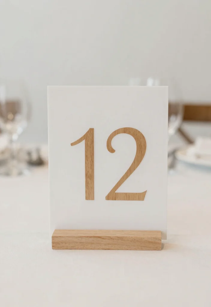17 Minimal Wedding Table Decor Ideas That Feel Effortless - 13. Minimalist Signage 1