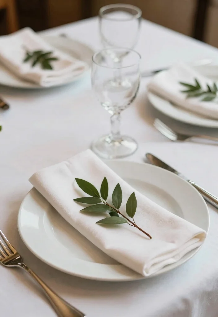 17 Minimal Wedding Table Decor Ideas That Feel Effortless - 14. Simple Place Settings 1