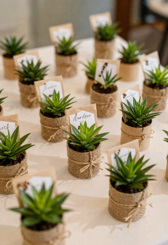 17 Minimal Wedding Table Decor Ideas That Feel Effortless - 17. Customized Favors 1