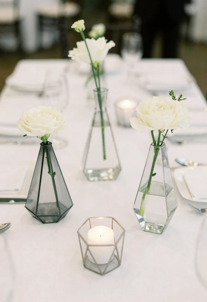 17 Minimal Wedding Table Decor Ideas That Feel Effortless - 5. Simple Geometric Shapes 1
