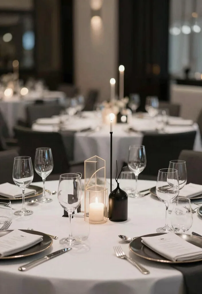 17 Table Ideas Wedding Themes Guests Will Love - 17. Modern Elegance 1