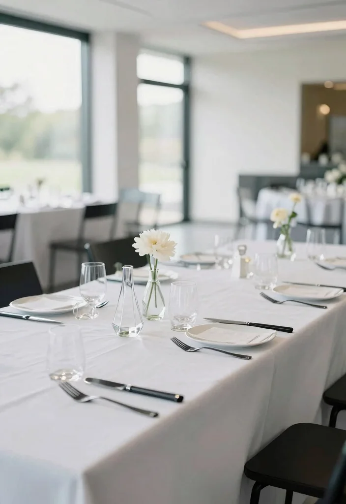 17 Table Ideas Wedding Themes Guests Will Love - 3. Minimalist Elegance 1