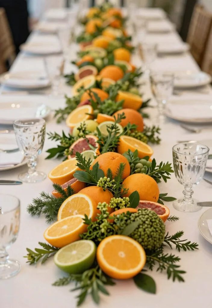 17 Wedding Dinner Table Decor Ideas That Glow Beautifully - 7. Edible Centerpieces 1