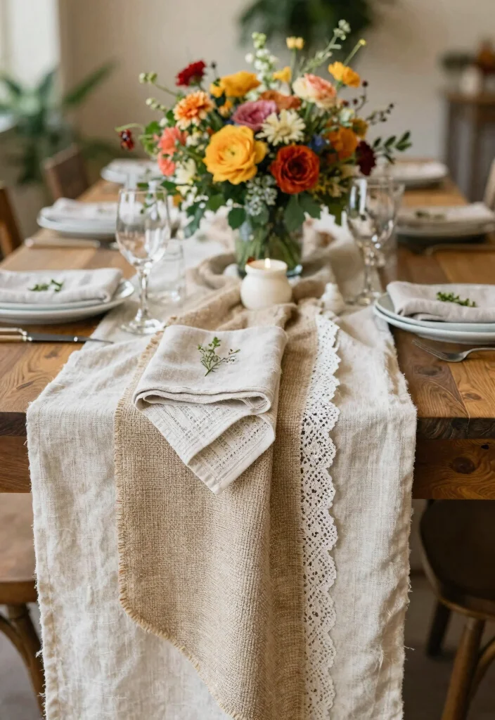 17 Wedding Dinner Table Decor Ideas That Glow Beautifully - 9. Soft Fabrics and Textiles 1