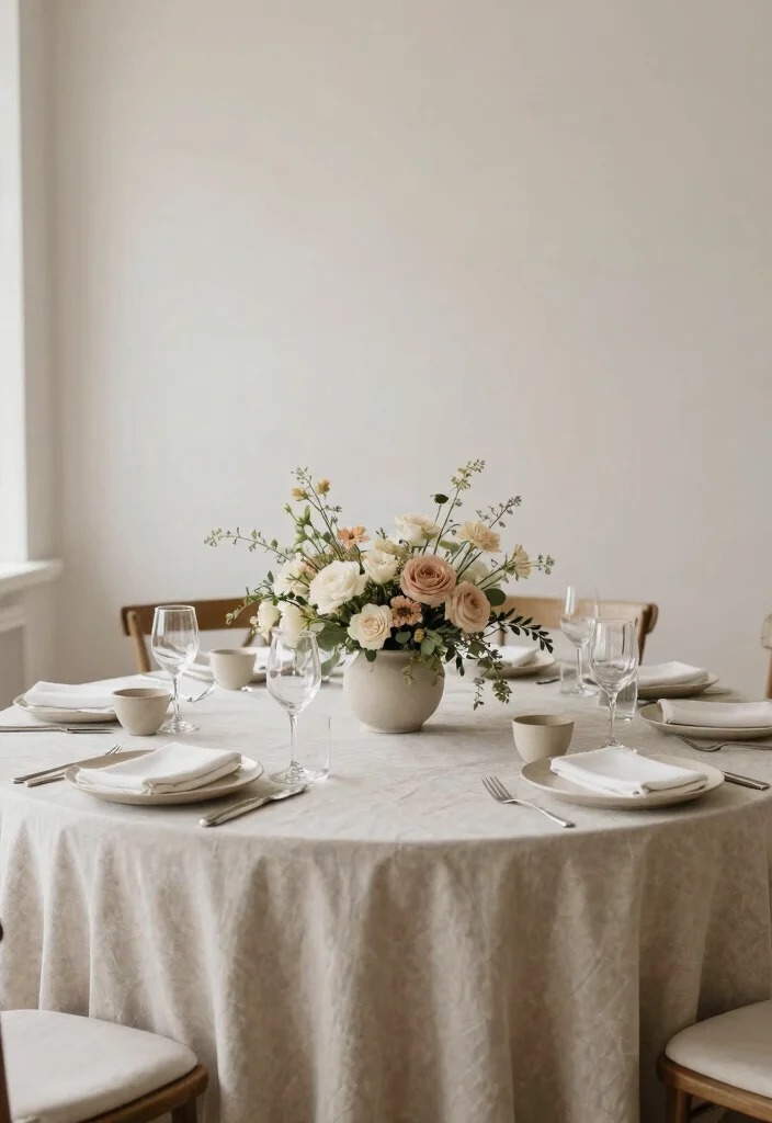 18 Circle Wedding Table Decor Ideas That Feel Modern - 12. Neutral Color Palettes 1