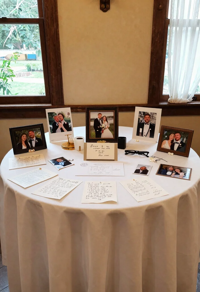 18 Circle Wedding Table Decor Ideas That Feel Modern - 18. Personal Touches 1