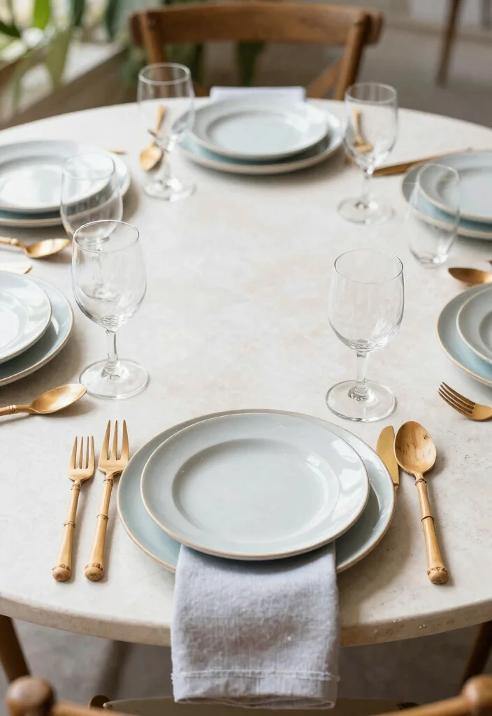 18 Circle Wedding Table Decor Ideas That Feel Modern - 4. Reusable Tableware 1