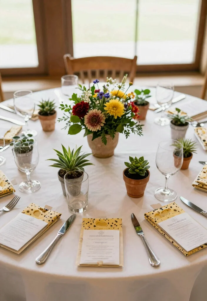 18 Circle Wedding Table Decor Ideas That Feel Modern - 8. Eco-Friendly Favors 1