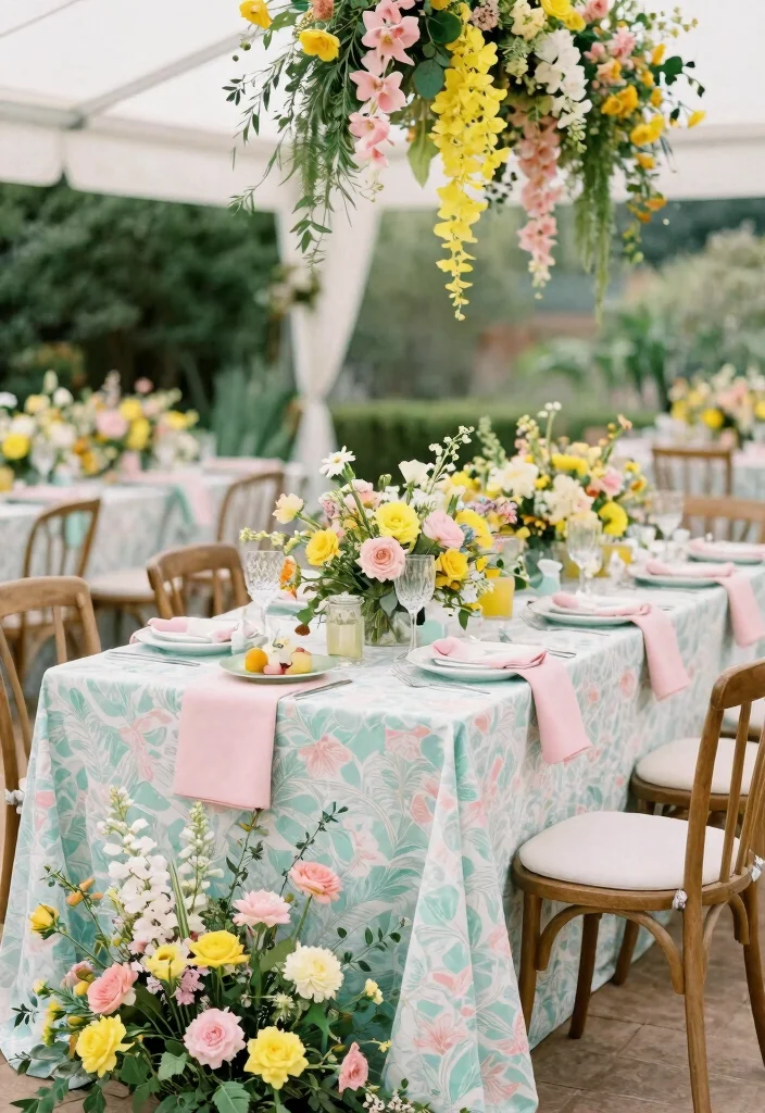 18 Colorful Wedding Table Settings Ideas That Pop - 5. Whimsical Garden Party 1