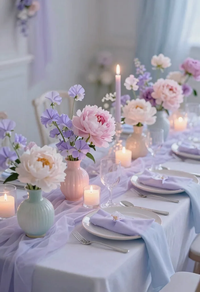 18 Colorful Wedding Table Settings Ideas That Pop - 9. Ethereal Fantasy 1
