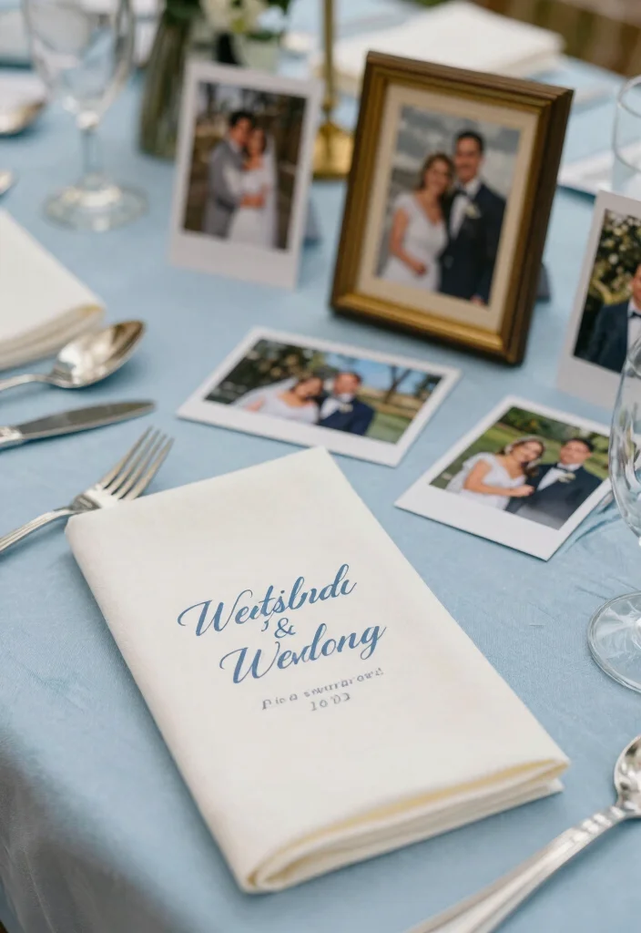 18 French Blue Wedding Table Setting Ideas With Soft Romance - 14. Adding Personal Touches 1