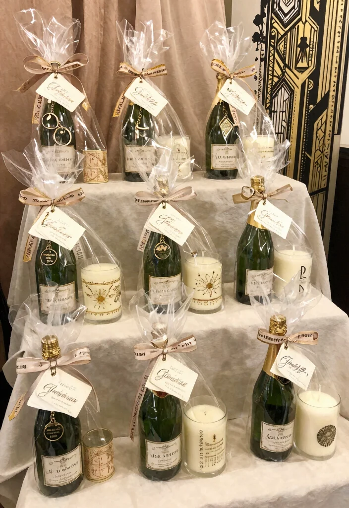 18 Great Gatsby Wedding Decorations Ideas With Vintage Glam - 17. Themed Favors 1