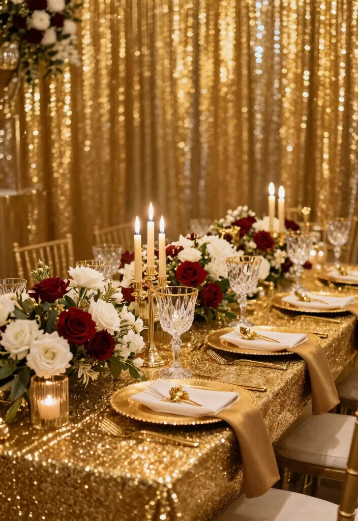 18 Great Gatsby Wedding Decorations Ideas With Vintage Glam - 3. Gold Accents Everywhere 1