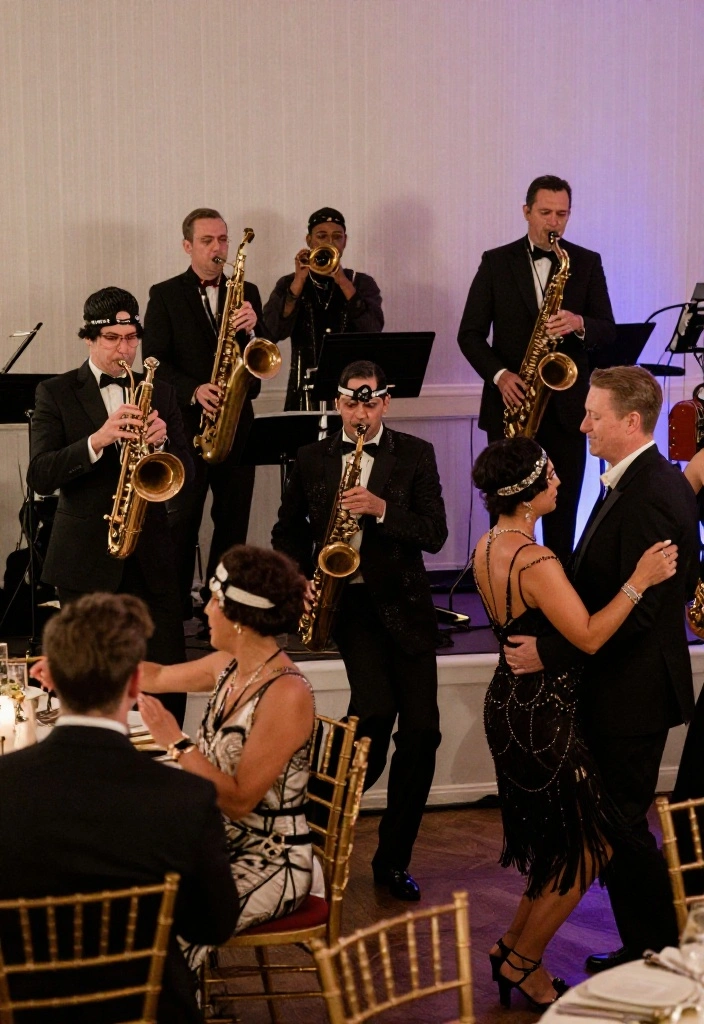 18 Great Gatsby Wedding Decorations Ideas With Vintage Glam - 5. Jazz Band Entertainment 1