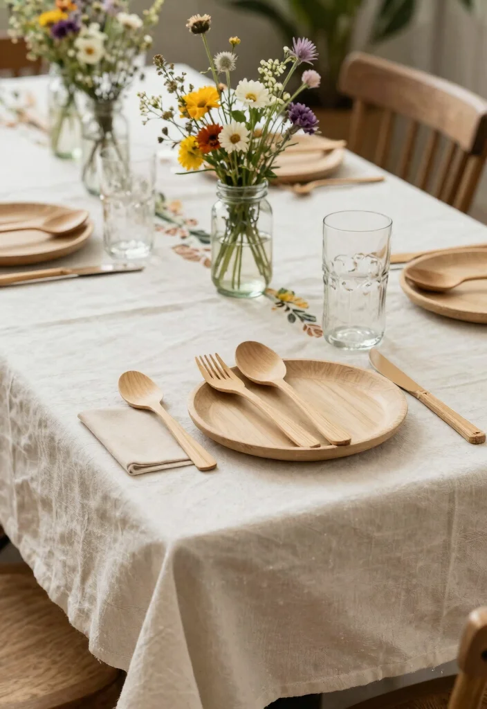 18 Memorial Table at Wedding Ideas That Feel Meaningful - 12. Eco-Friendly Table Settings 1