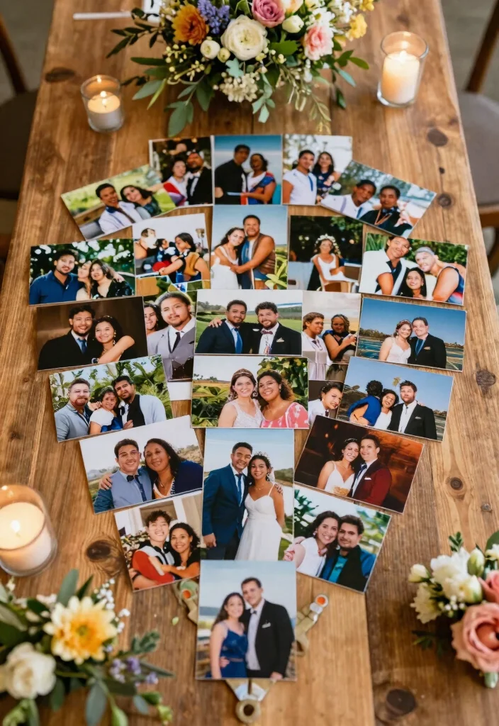 18 Memorial Table at Wedding Ideas That Feel Meaningful - 3. Photo Collage of Memories 1