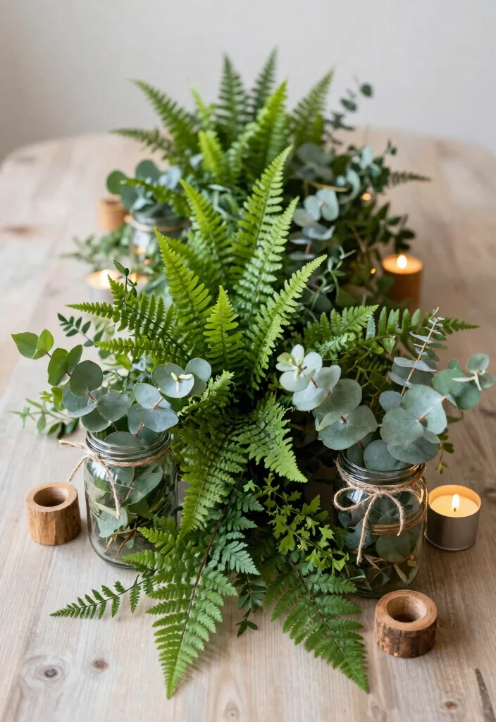 18 Simple Round Table Wedding Decor Ideas That Shine - 1. Lush Greenery Centerpieces 1