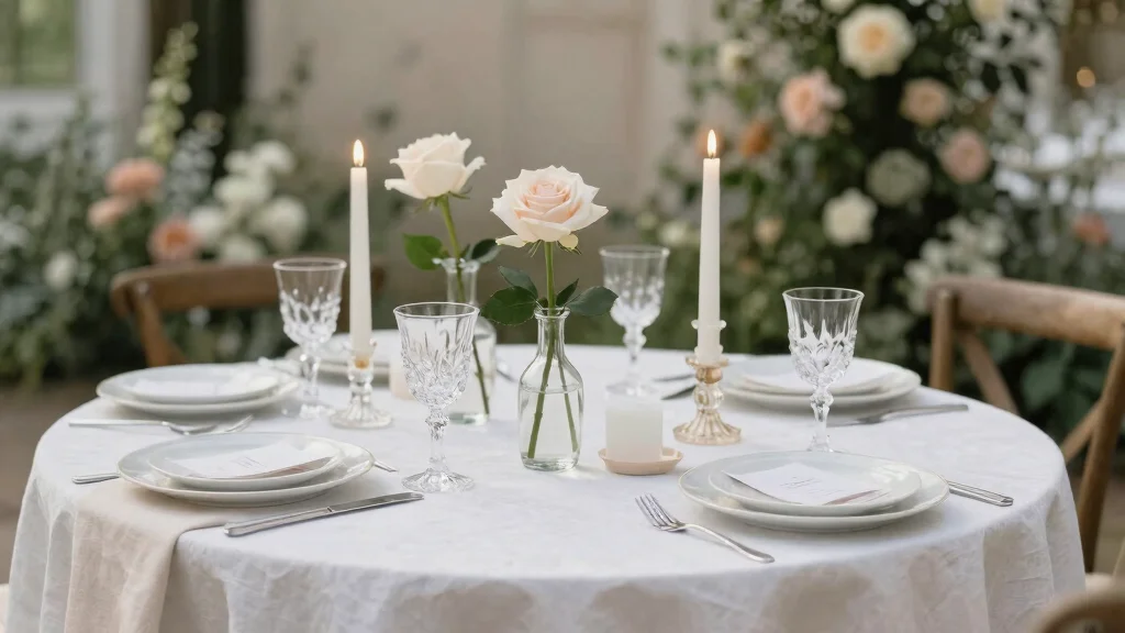 18 Single Stem Roses Wedding Table Ideas That Look Minimal Chic