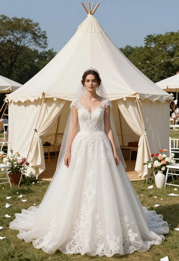 10 Ugly Wedding Dresses You Can't Unsee (2024 Hall of Shame) - 6. The Tent Trouble 1