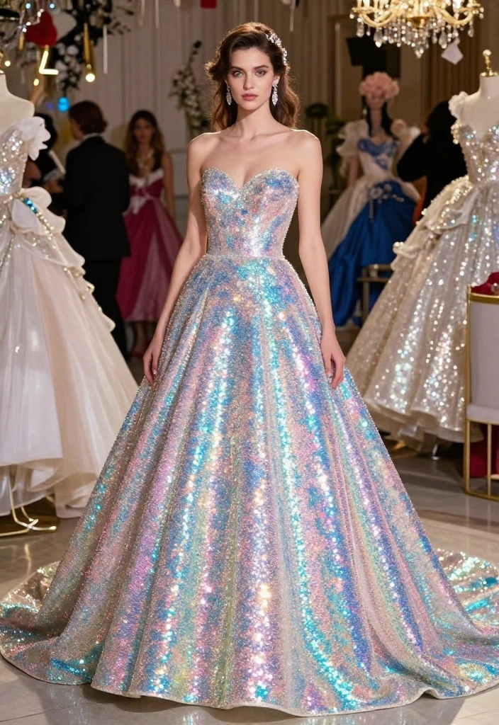 10 Ugly Wedding Dresses You Can't Unsee (2024 Hall of Shame) - 7. The Glitter Bomb 1