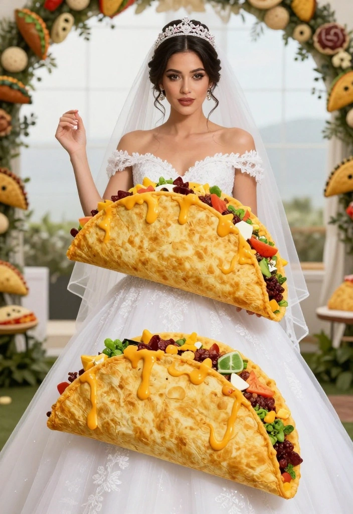 10 Ugly Wedding Dresses You Can't Unsee (2024 Hall of Shame) - 8. The Taco Dress 1