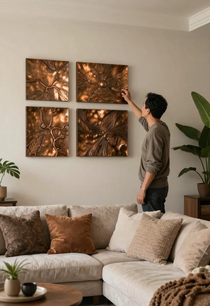 12 8 Year Wedding Anniversary Gifts for Him With Modern Bronze - 6. Bronze Wall Art 1