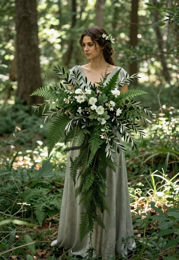12 DIY Wedding Bouquets That Don't Look Homemade - 2. Elegant Greenery Bouquets 1
