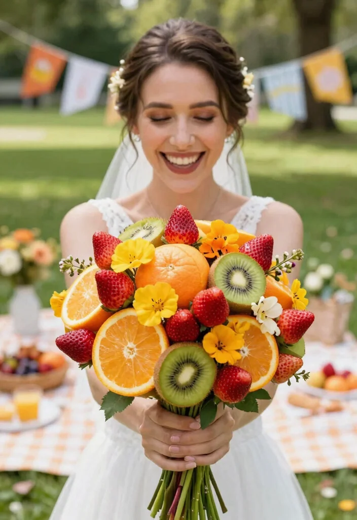12 DIY Wedding Bouquets That Don't Look Homemade - 9. Sweet Fruit Bouquets 1