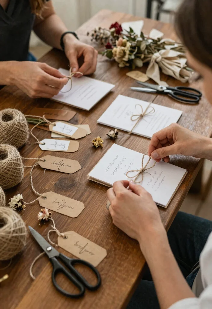 12 DIY Wedding Invitations That Don't Look Homemade or Crafty - 10. Rustic Twine and Tag Invitations 1