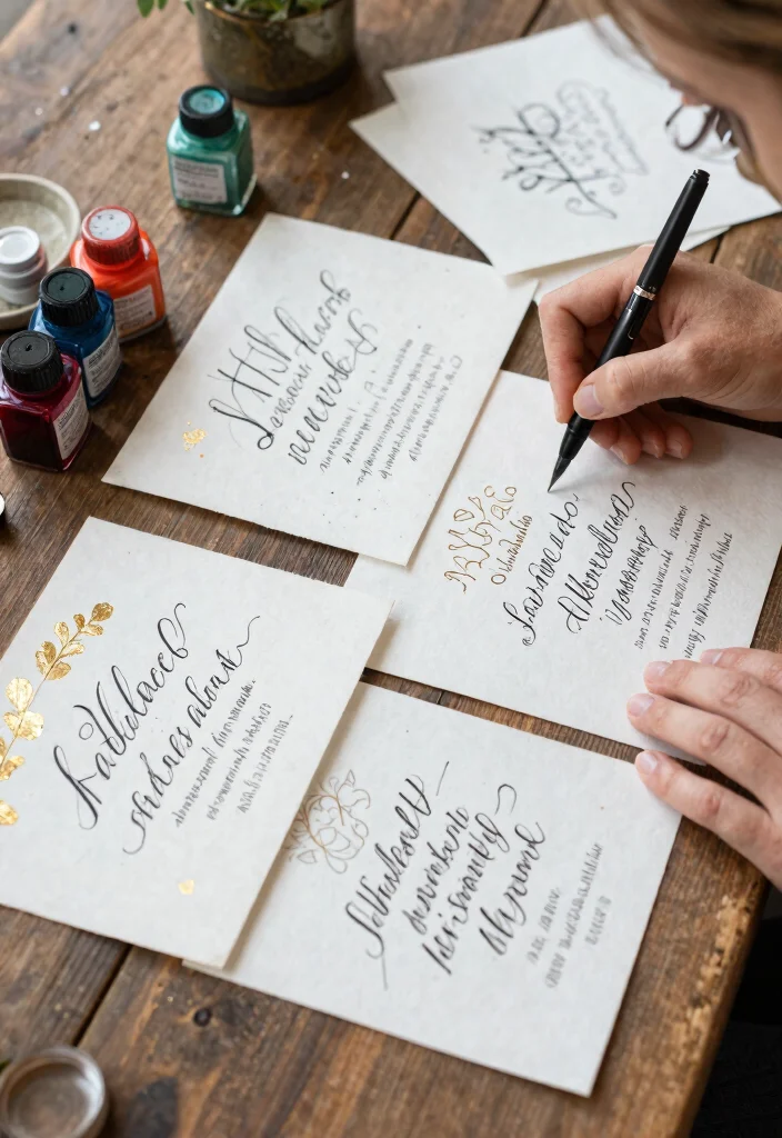 12 DIY Wedding Invitations That Don't Look Homemade or Crafty - 3. Handwritten Typography Invitations 1