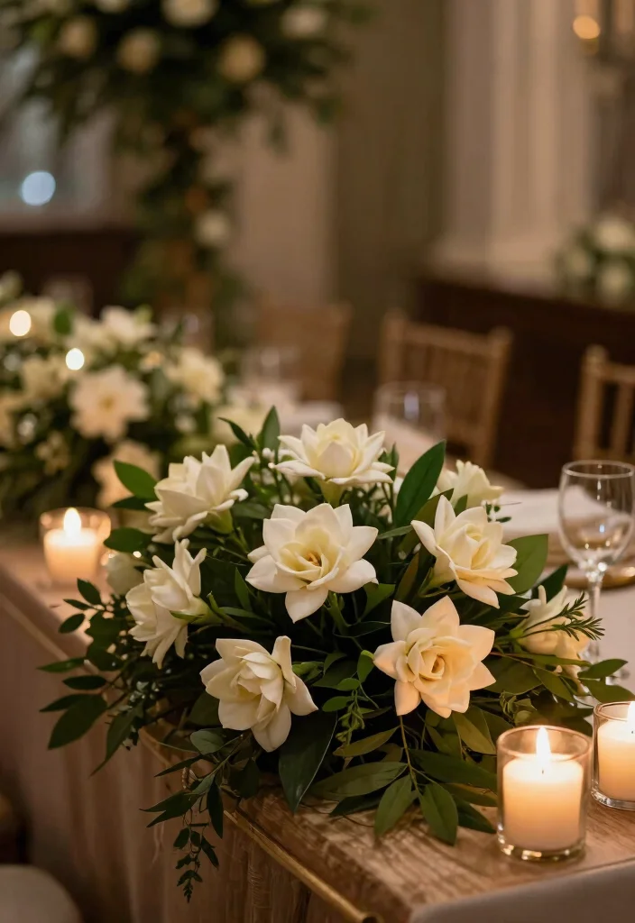 12 Navy Wedding Flowers That Show Up in Dim Reception Lighting - 11. Navy Gardenias: Classic and Fragrant 1