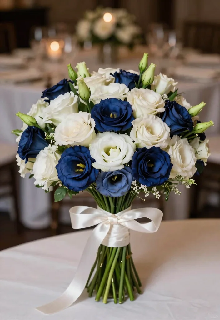 12 Navy Wedding Flowers That Show Up in Dim Reception Lighting - 4. Navy Lisianthus: Soft and Charming 1