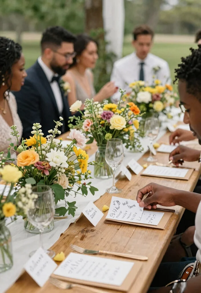 12 Spring Wedding Table Decor Ideas That Won't Wilt Outdoors - 10. Handwritten Place Cards 1