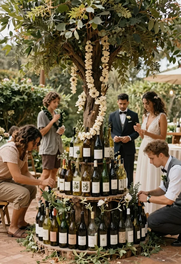 12 Wedding Bottle Decorations That Don't End Up in the Trash - 12. Eco-Friendly Bottle Displays 1