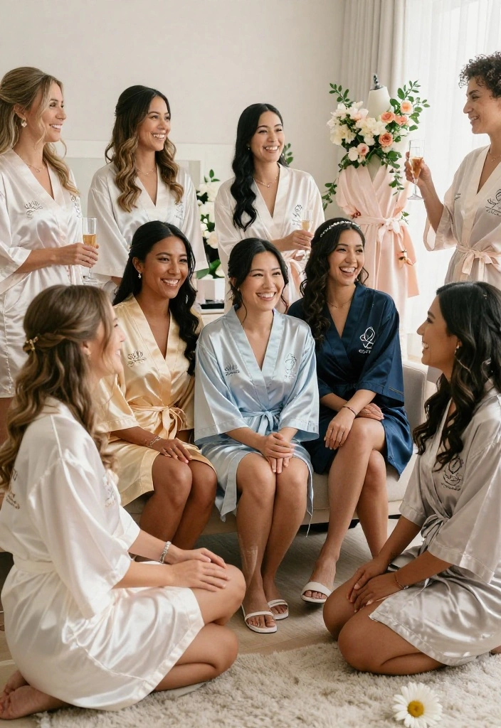 12 Wedding Gifts for Best Friend They Don't Already Own - 7. Monogrammed Robes for the Wedding Party 1